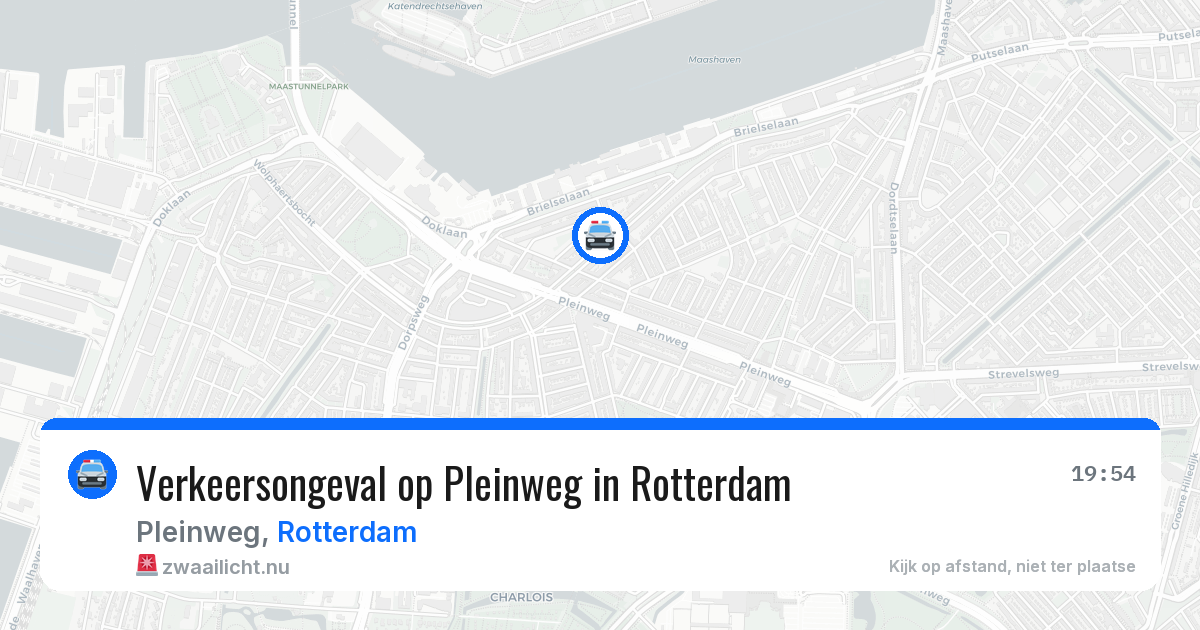 Verkeersongeval op Pleinweg in Rotterdam — 14 jul 2026
