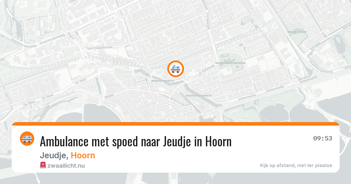 Ambulance met spoed naar Jeudje in Hoorn — 13 jul 2026