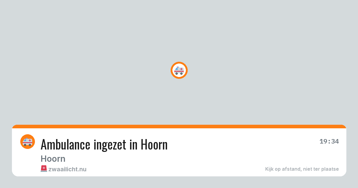 Ambulance ingezet in Hoorn — 10 jul 2026