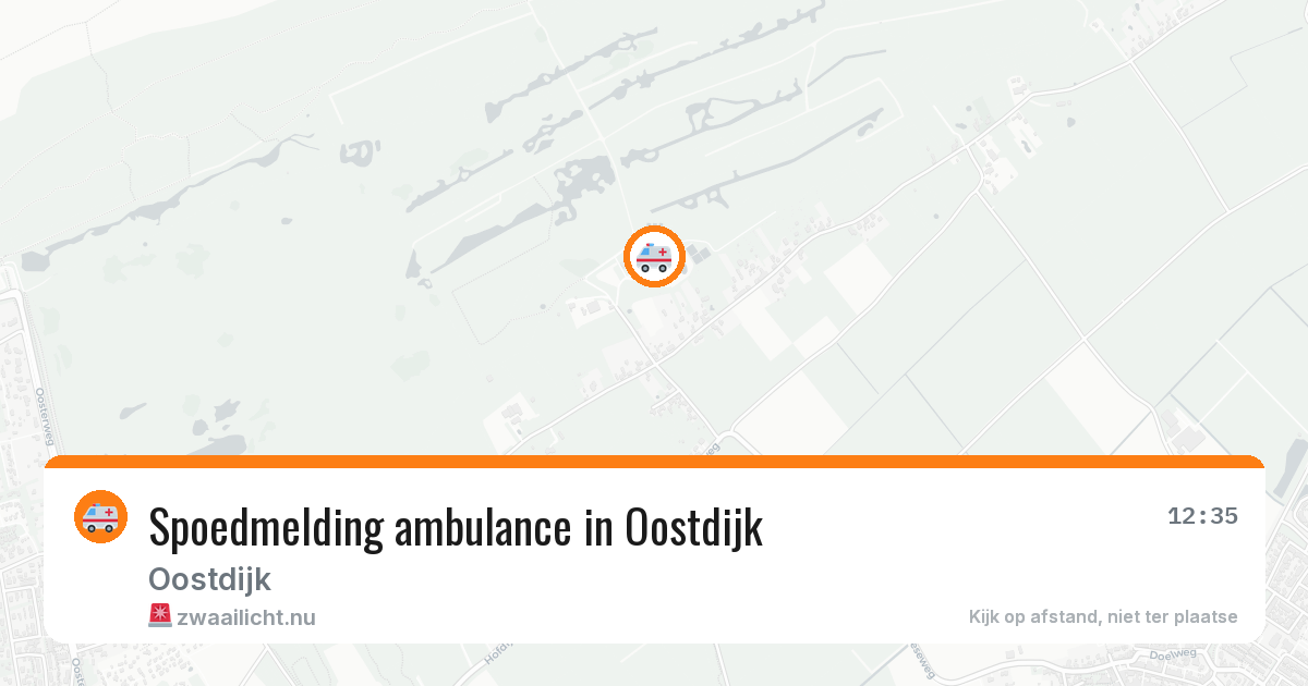 Spoedmelding ambulance in Oostdijk — 13 mrt 2026