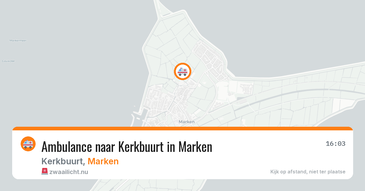Ambulance naar Kerkbuurt in Marken — 18 jul 2026