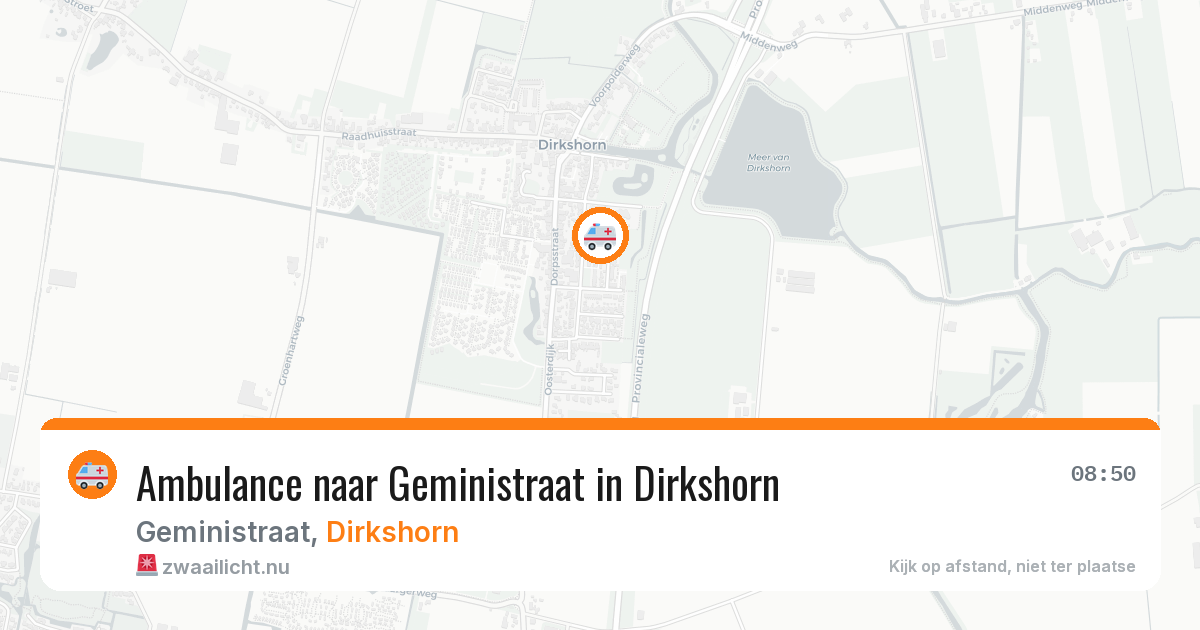 Ambulance naar Geministraat in Dirkshorn — 23 jul 2026