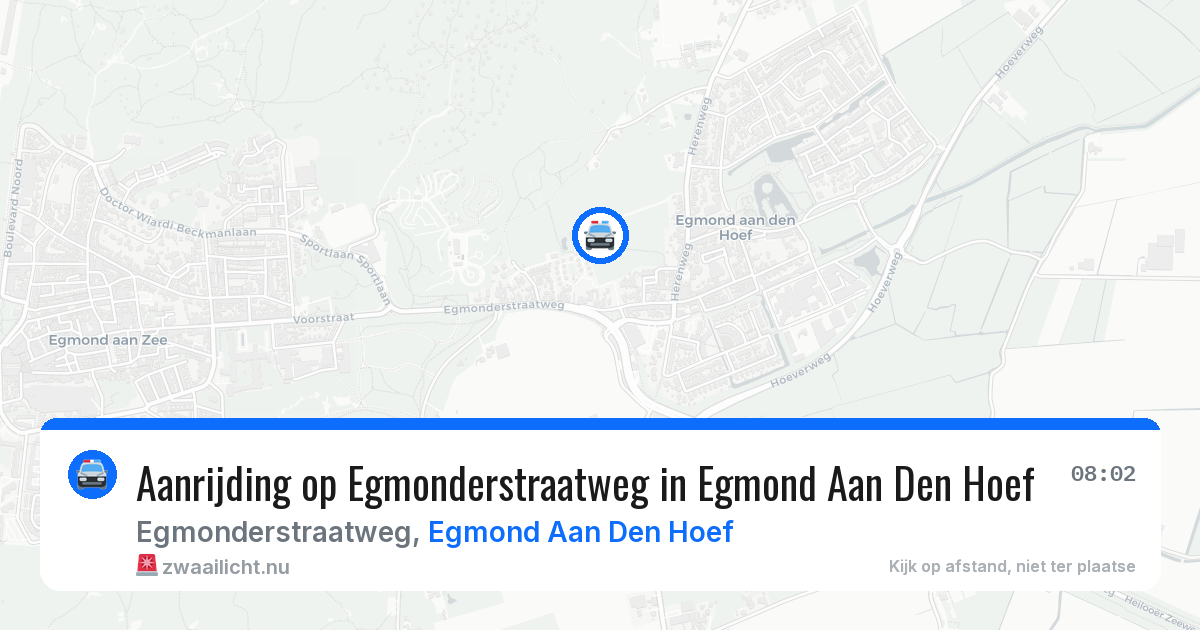 Aanrijding op Egmonderstraatweg in Egmond Aan Den Hoef — 26 mei 2026