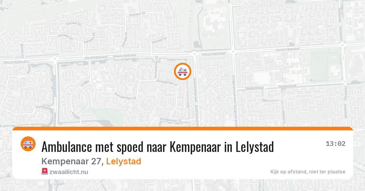 Ambulance met spoed naar Kempenaar in Lelystad — 7 jun 2026