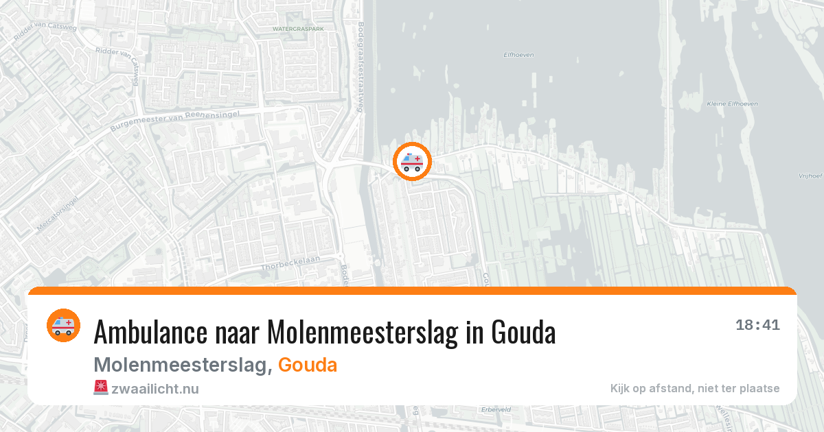 Ambulance naar Molenmeesterslag in Gouda — 10 jul 2026