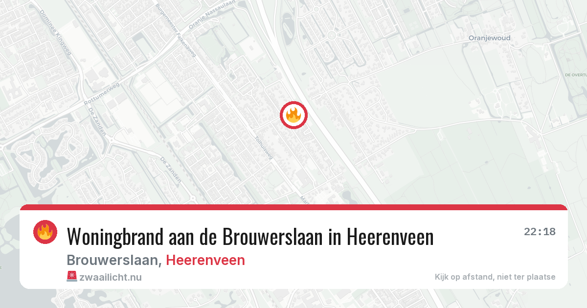 Woningbrand aan de Brouwerslaan in Heerenveen — 10 mei 2026