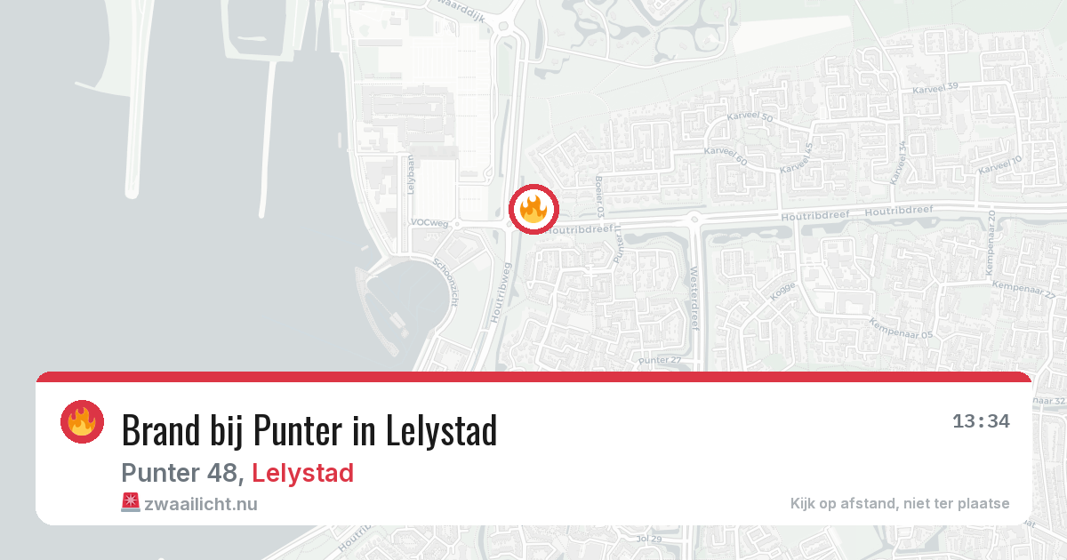 Brand bij Punter in Lelystad — 5 mei 2026