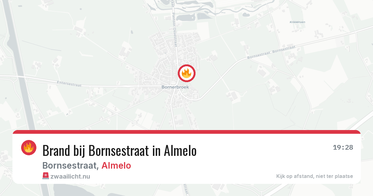 Brand bij Bornsestraat in Almelo — 1 jun 2026