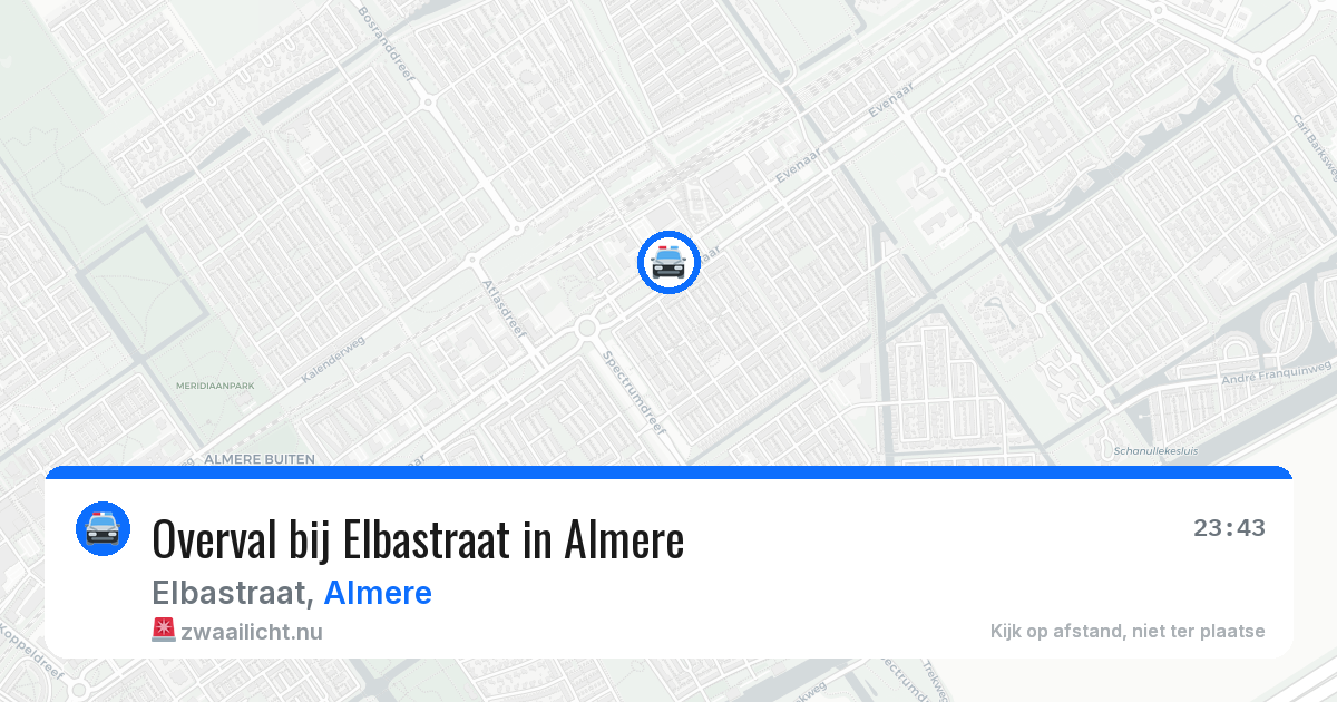 Overval bij Elbastraat in Almere — 20 jul 2026