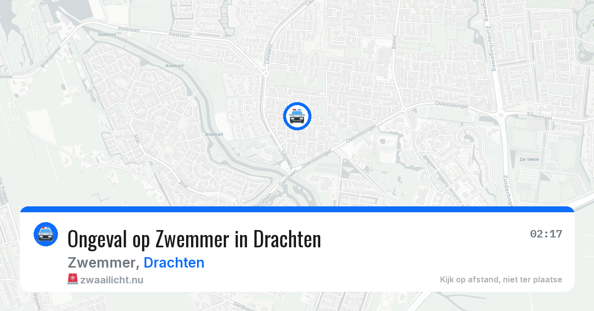 Ongeval op Zwemmer in Drachten — 9 jul 2026