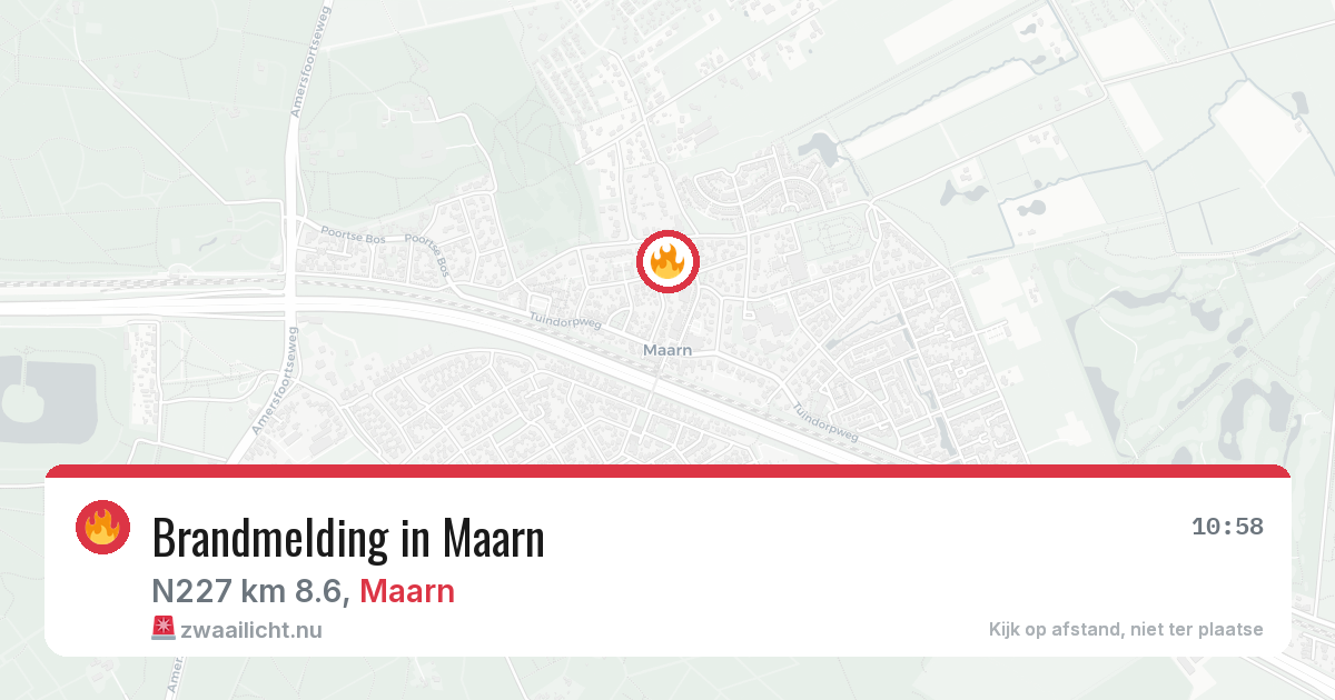Brandmelding in Maarn — 18 jul 2026