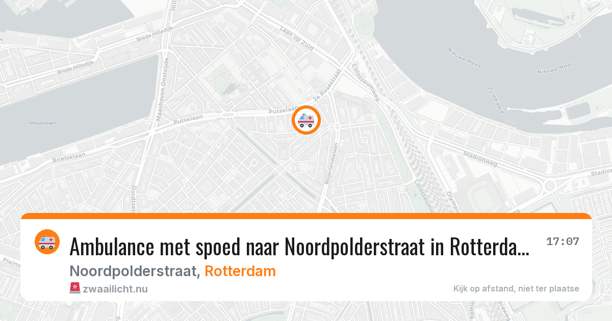 Ambulance met spoed naar Noordpolderstraat in Rotterdam — 25 jul 2026