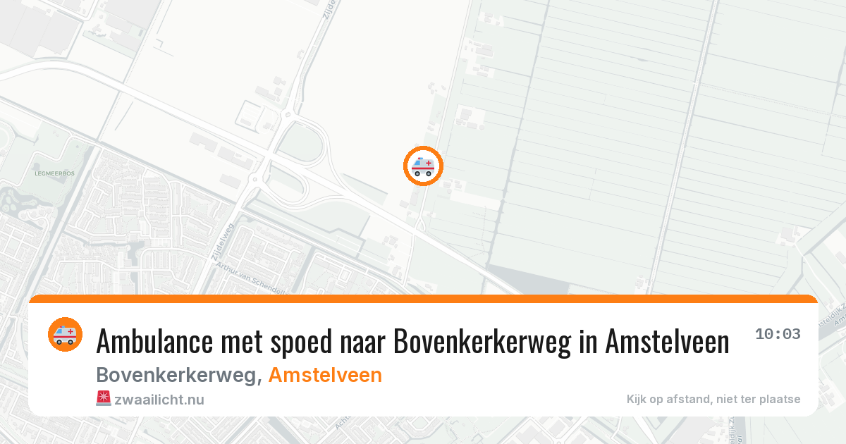 Ambulance met spoed naar Bovenkerkerweg in Amstelveen — 24 jul 2026