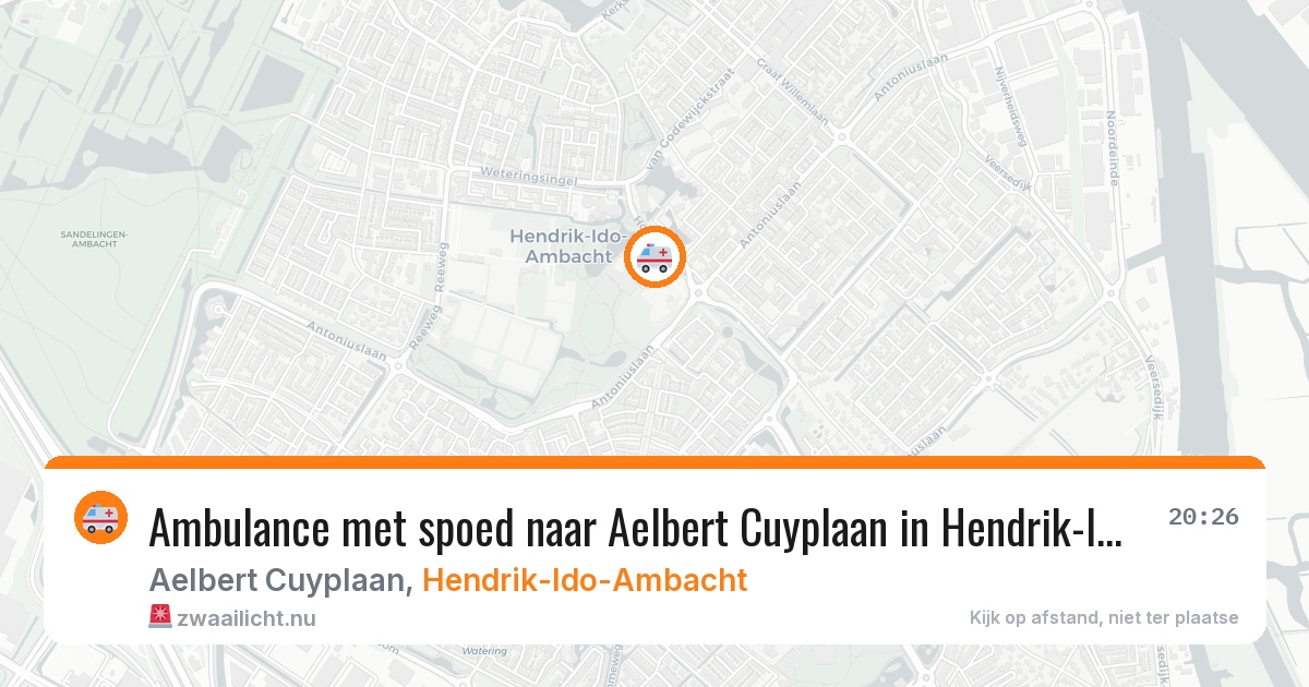 Ambulance met spoed naar Aelbert Cuyplaan in Hendrik-Ido-Ambacht — 25 jan 2026