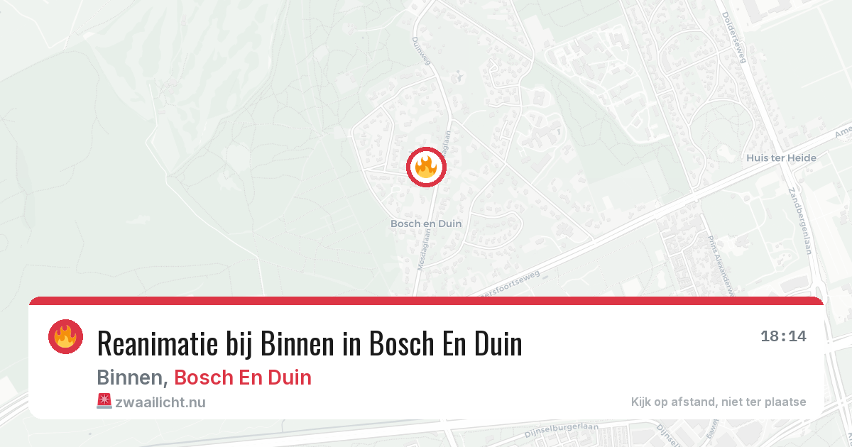 Reanimatie bij Binnen in Bosch En Duin — 1 mrt 2026