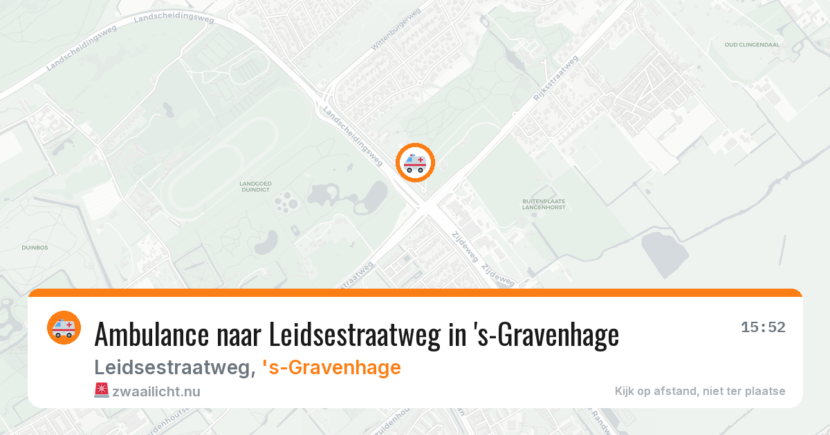 Ambulance naar Leidsestraatweg in 's-Gravenhage — 13 jul 2026