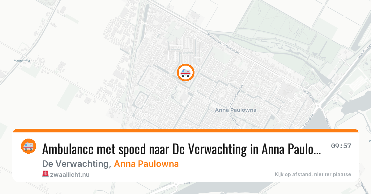 Ambulance met spoed naar De Verwachting in Anna Paulowna — 8 apr 2026