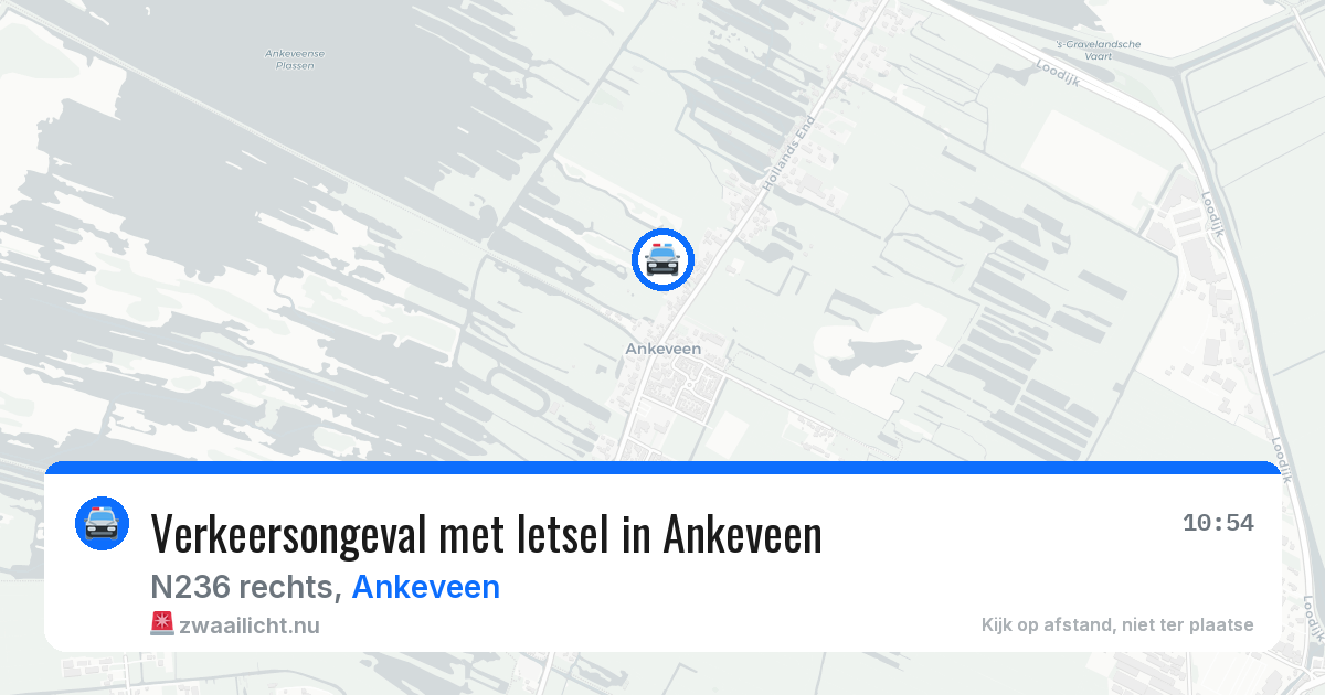Verkeersongeval met letsel in Ankeveen — 14 mrt 2026