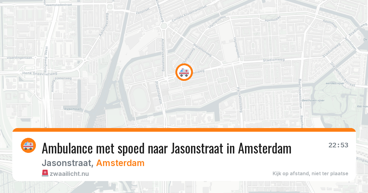 Ambulance met spoed naar Jasonstraat in Amsterdam — 18 jul 2026