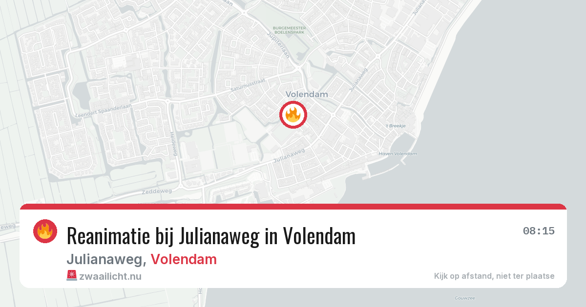 Reanimatie bij Julianaweg in Volendam — 4 jun 2026