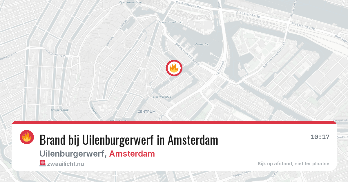 Brand bij Uilenburgerwerf in Amsterdam — 19 jul 2026