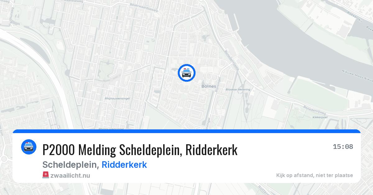 P2000 Melding Scheldeplein, Ridderkerk — 3 mei 2026