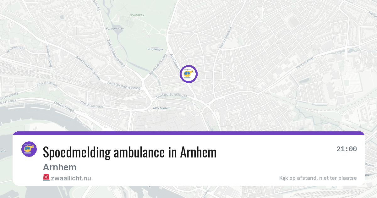 Spoedmelding ambulance in Arnhem — 2 jun 2026