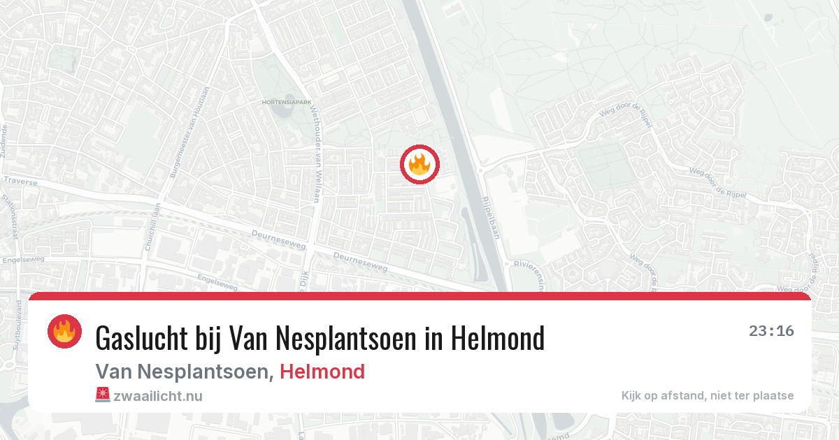 Gaslucht bij Van Nesplantsoen in Helmond — 17 mei 2026