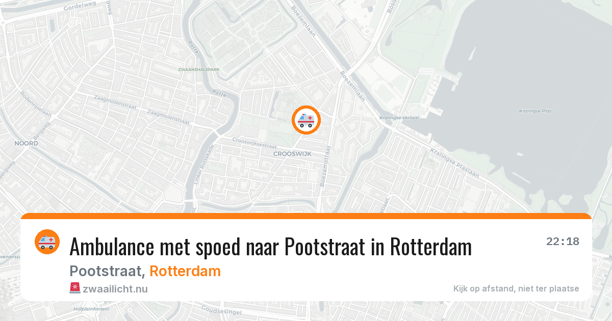Ambulance met spoed naar Pootstraat in Rotterdam — 16 mei 2026