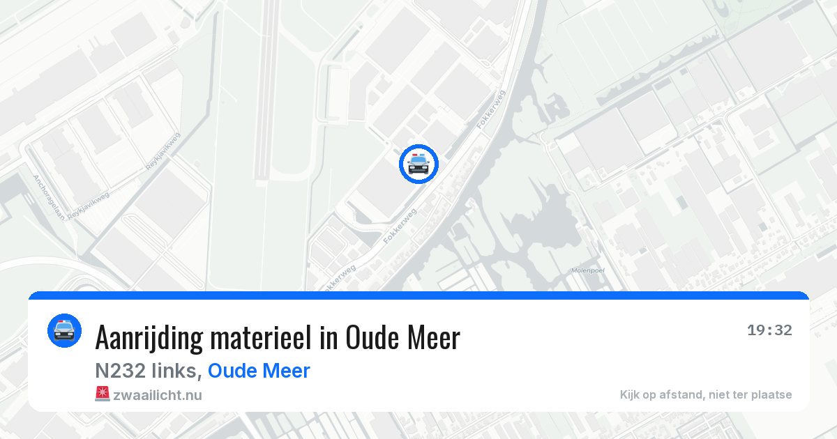 Aanrijding materieel in Oude Meer — 22 mei 2026