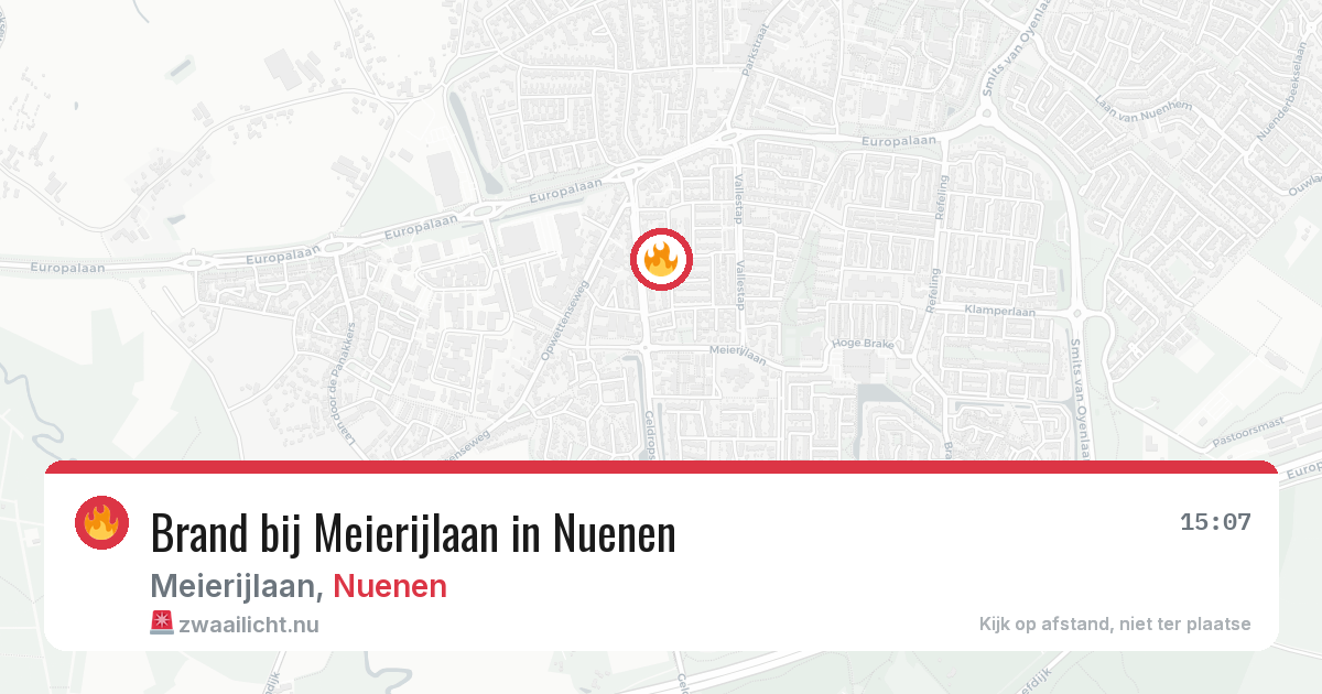 Brand bij Meierijlaan in Nuenen — 7 jun 2026