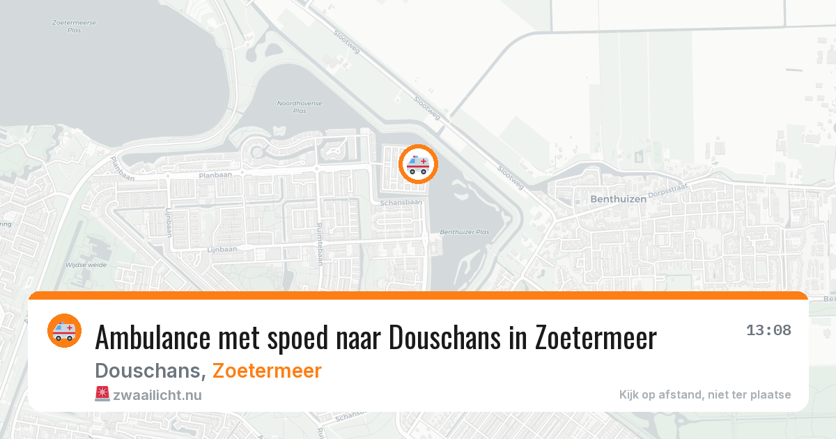 Ambulance met spoed naar Douschans in Zoetermeer — 9 jul 2026