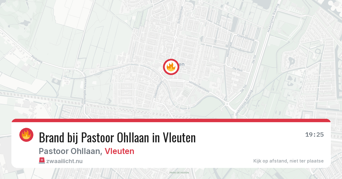 Brand bij Pastoor Ohllaan in Vleuten — 22 jul 2026