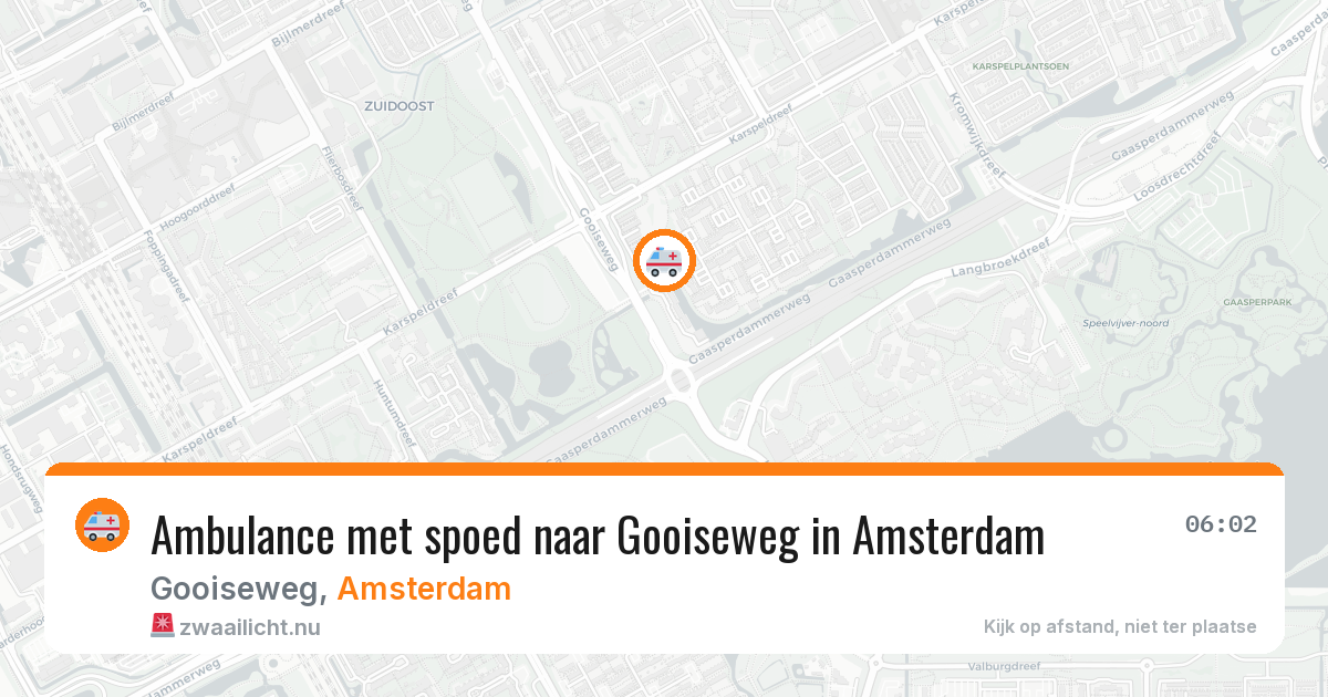 Ambulance met spoed naar Gooiseweg in Amsterdam — 19 mrt 2026