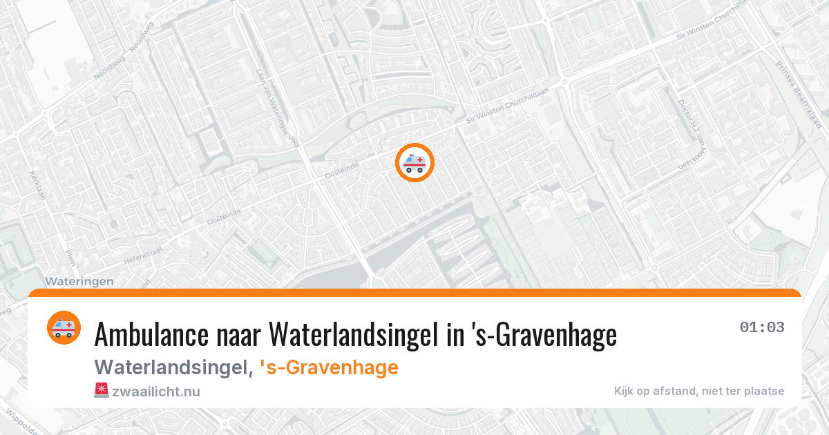 Ambulance naar Waterlandsingel in 's-Gravenhage — 16 jul 2026