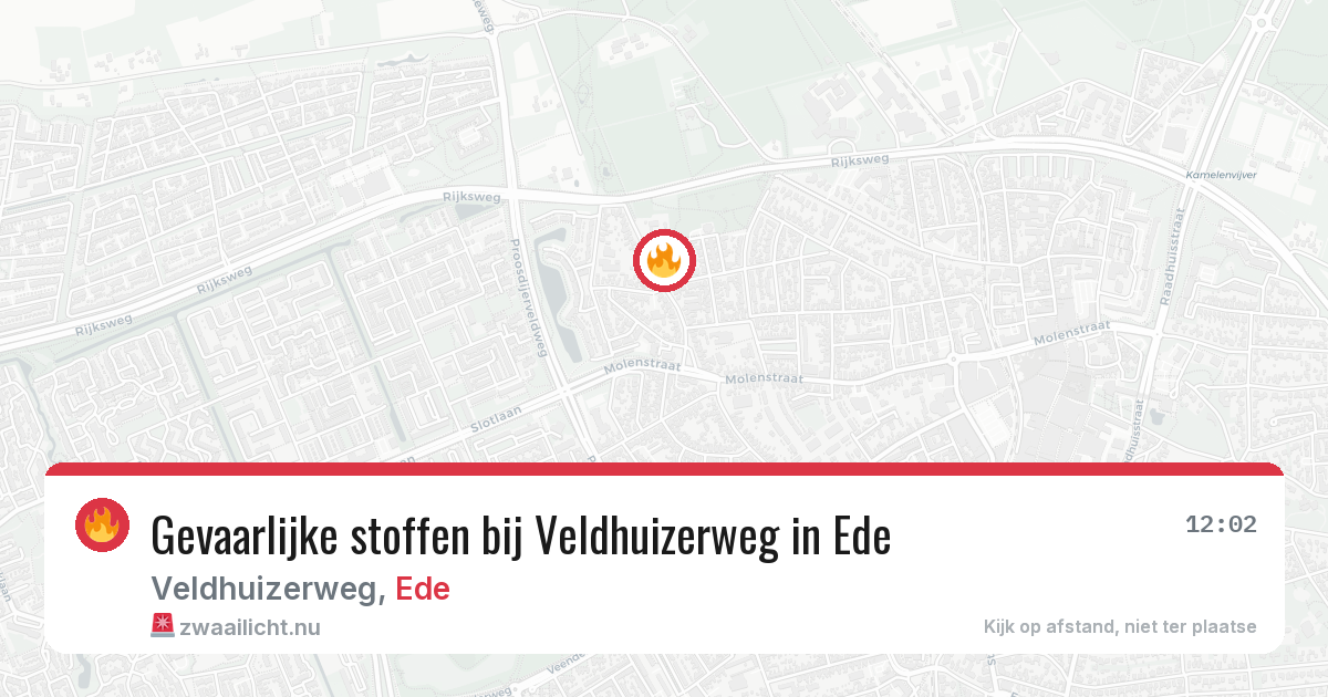 Gevaarlijke stoffen bij Veldhuizerweg in Ede — 21 apr 2026