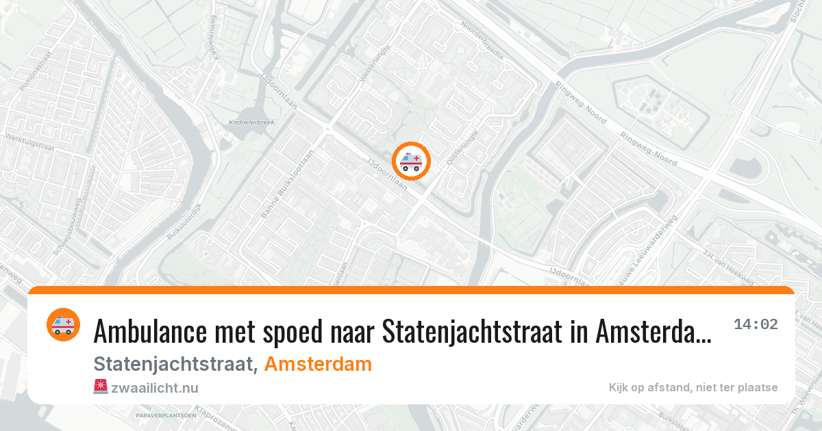 Ambulance met spoed naar Statenjachtstraat in Amsterdam — 28 mrt 2026