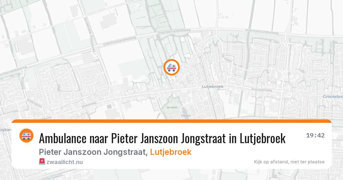 Ambulance naar Pieter Janszoon Jongstraat in Lutjebroek — 24 mei 2026