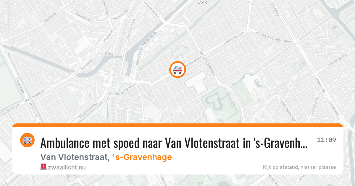 Ambulance met spoed naar Van Vlotenstraat in 's-Gravenhage — 28 apr 2026