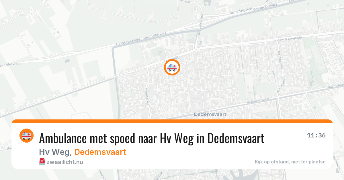 Ambulance met spoed naar Hv Weg in Dedemsvaart — 3 jul 2026