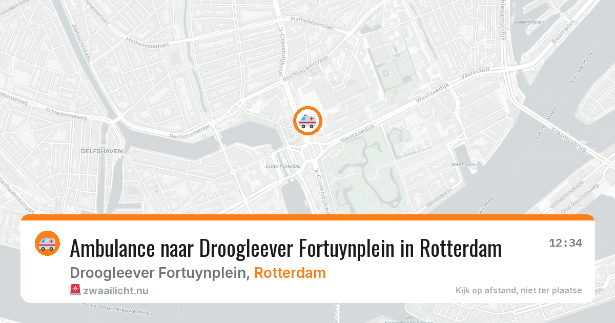 Ambulance naar Droogleever Fortuynplein in Rotterdam — 11 jul 2026