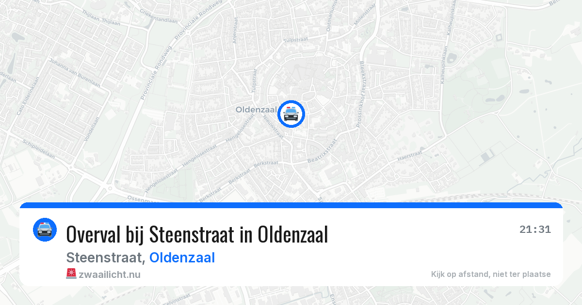 Overval bij Steenstraat in Oldenzaal — 16 apr 2026