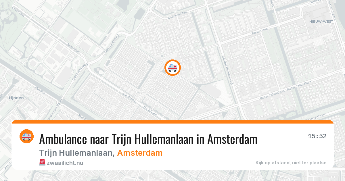 Ambulance naar Trijn Hullemanlaan in Amsterdam — 10 mei 2026