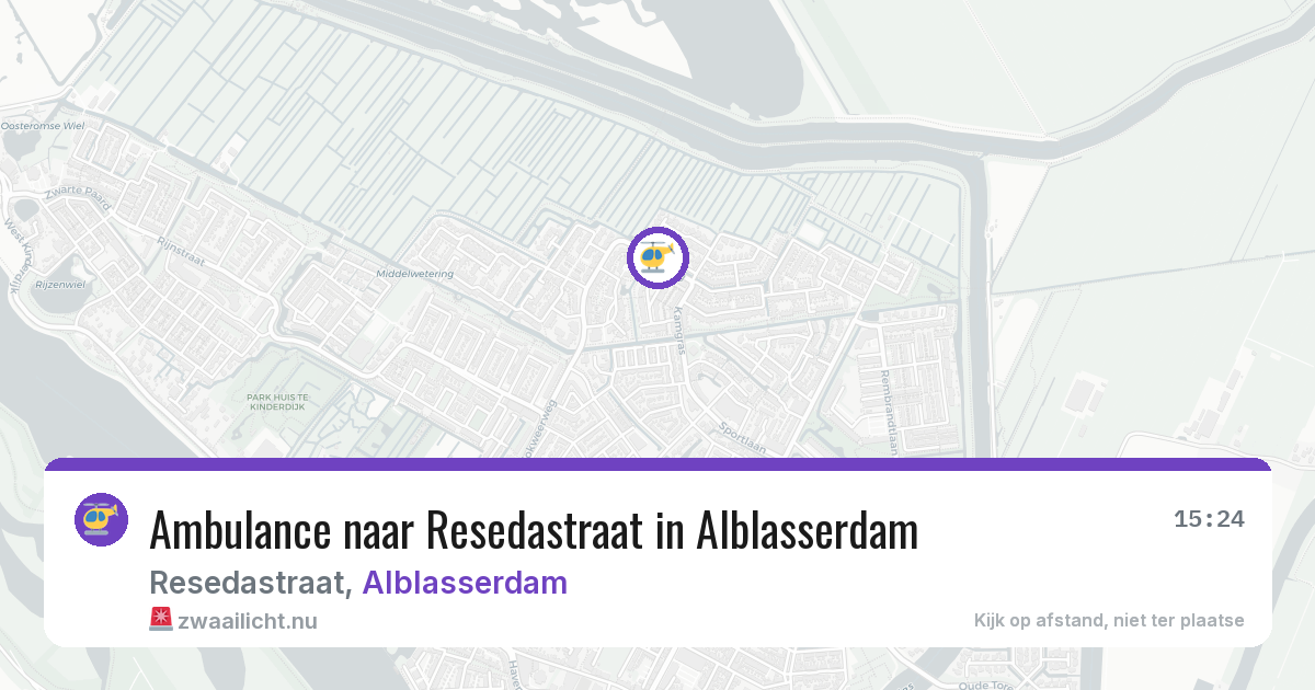 Ambulance naar Resedastraat in Alblasserdam — 7 jun 2026