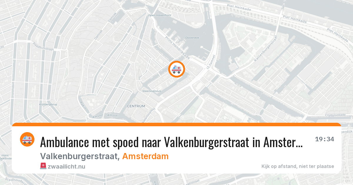 Ambulance met spoed naar Valkenburgerstraat in Amsterdam — 24 jul 2026
