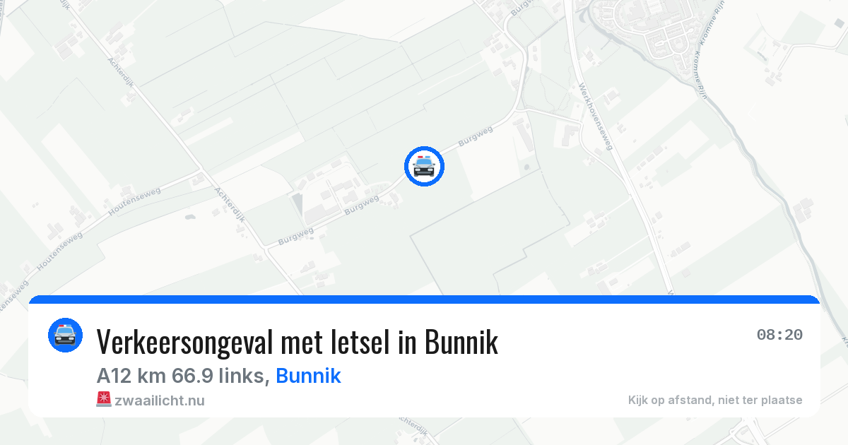 Verkeersongeval met letsel in Bunnik — 21 jul 2026