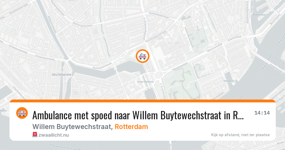 Ambulance met spoed naar Willem Buytewechstraat in Rotterdam — 21 mei 2026