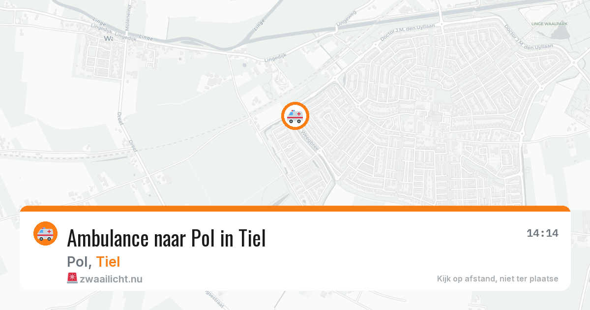 Ambulance naar Pol in Tiel — 10 jul 2026