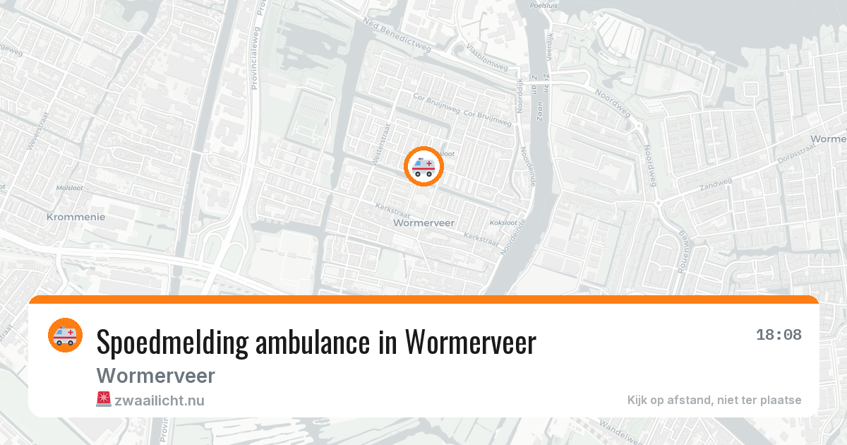 Spoedmelding ambulance in Wormerveer — 27 mei 2026