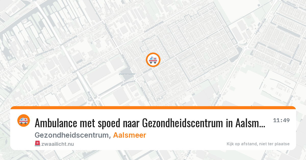 Ambulance met spoed naar Gezondheidscentrum in Aalsmeer — 14 jul 2026
